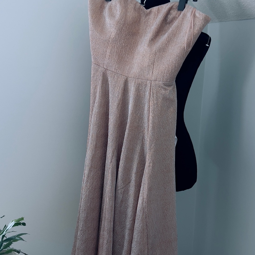 Dress the Population Strapless Dress in Blush